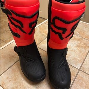 Orange and Black Comp-Y Fox Motorcycle Boots